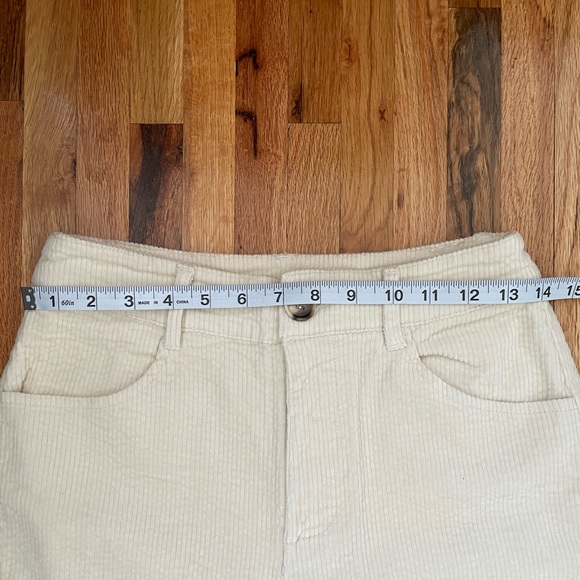 NWT Lulus Ivory Corduroy Straight leg pants - Picture 4 of 7